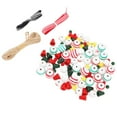 thumbnail image 4 of Christmas Tree Decoration Wooden Beads Doll Snowman Wooden Beads Hemp Rope Tassel Wooden Beads String DIY Accessory Kit for Party DIY, 4 of 8