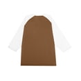 thumbnail image 5 of Men's Casual 3/4 Sleeve Baseball Tshirt Raglan Jersey Shirt Brown 3XL, 5 of 7
