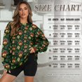 thumbnail image 3 of SCRAWLGOD Christmas Holly Bell Box Star Dark Green Womens Long Sleeve Shirts with Pockets Loose Fitting Fashionable Clothes Fall Casual Crewneck Drop Shoulder Pullover Sweatshirts, XL, 3 of 7