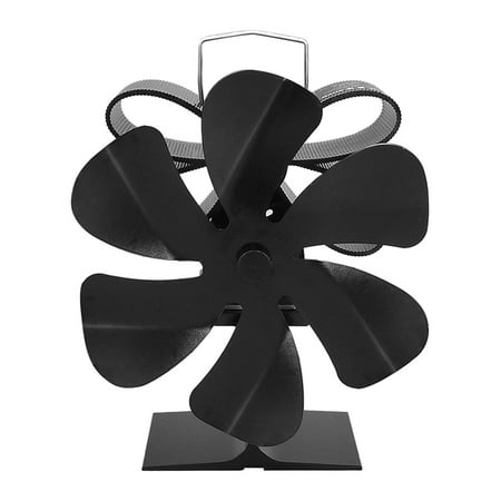 

Ziizwfa 6-Blade Heat Powered Stove Fan Wood Stove Fan Fireplace Fan with Heat Operation