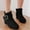 Black, variant on Big Girls Short Boots Low Shaft Stylish Breathable for Daily Outdoor Matching