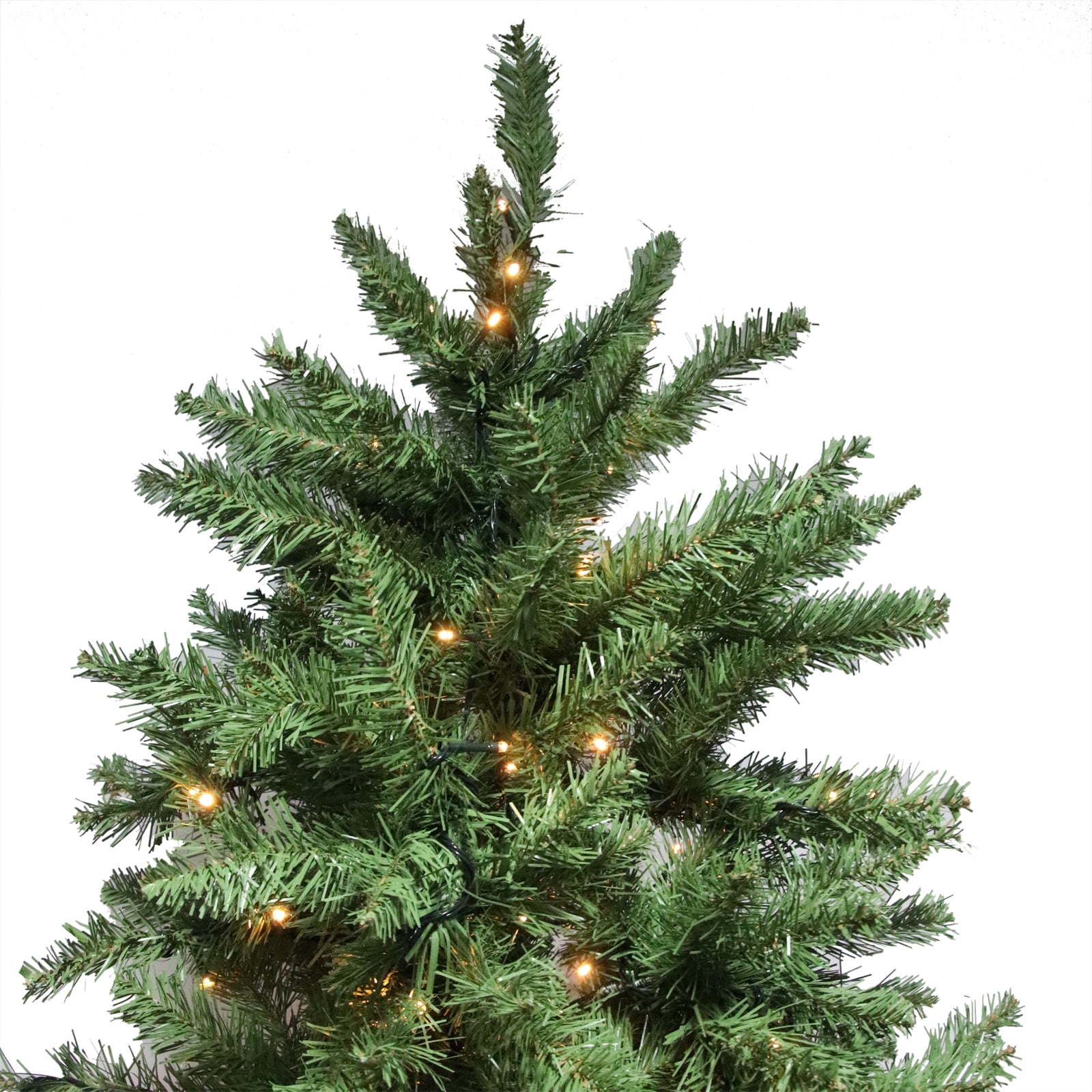 Kadyn 7.5ft Flocking Tied Light Christmas Tree, Artificial Slim Christmas Tree with Includes Metal Stand, Chartreuse