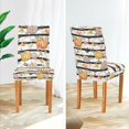 thumbnail image 5 of Autumn Fall Pumpkins Thanksgiving Day Dining Chair Covers Set of 4 Spandex Stretch Chair Covers Decoration for Home Party Hotel Wedding, 5 of 6