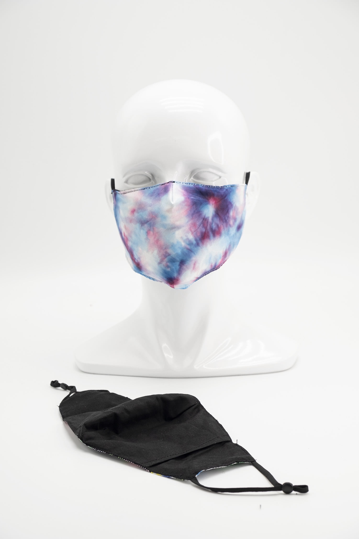 SINGLE PACK COTTON CANDY FACE MASK COVERING WITH ADJUSTABLE STRAPS AND POCKET FOR FILTER
