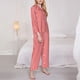 thumbnail image 3 of Fotbe Red And White Stripes Conjunto de Pijama de Manga Larga para Mujer con Estampado, Ropa de Dormir de 2 Piezas, Conjunto de Casa Suave y Cómodo con Bolsillos-Medium, 3 of 7
