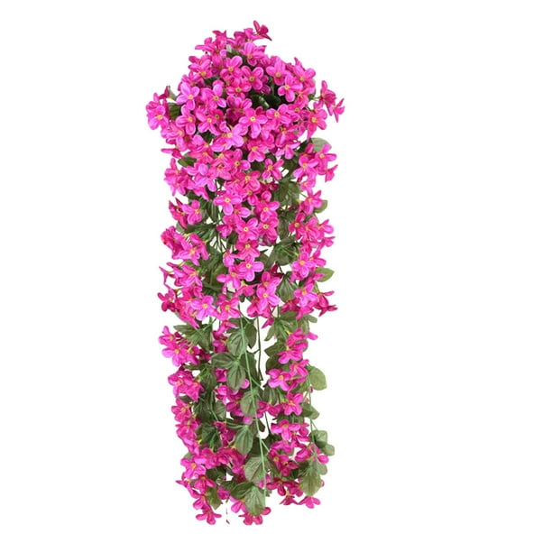 Plantas artificiales para colgar en la pared, flores de imitación, hojas, enredaderas, decoraciones de jardín