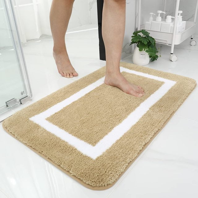 Olanly Luxury Bath Mat Foot Bathroom Shower Mats Super Soft