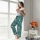 thumbnail image 5 of Balery Floral Pantalones de pijama para mujer, pijamas ultraligeros, pantalones de estar por casa-Large, 5 of 6