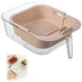 thumbnail image 5 of Berry Washing Bowl with Strainer,Double Layer Telescopic Basket,Washing Strainer Bowl with Handle for Kitchen Living Room Table Top Snack Vegetable Berries Strawberry Vegetables(Pink,9.4x7.5x3.6"), 5 of 7