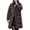 Coffee, variant on Breezora Women Longline Quilted Puffer Coat Casual Loose Fit Winter Jacket Comfortable Daily Outerwear L Size Black