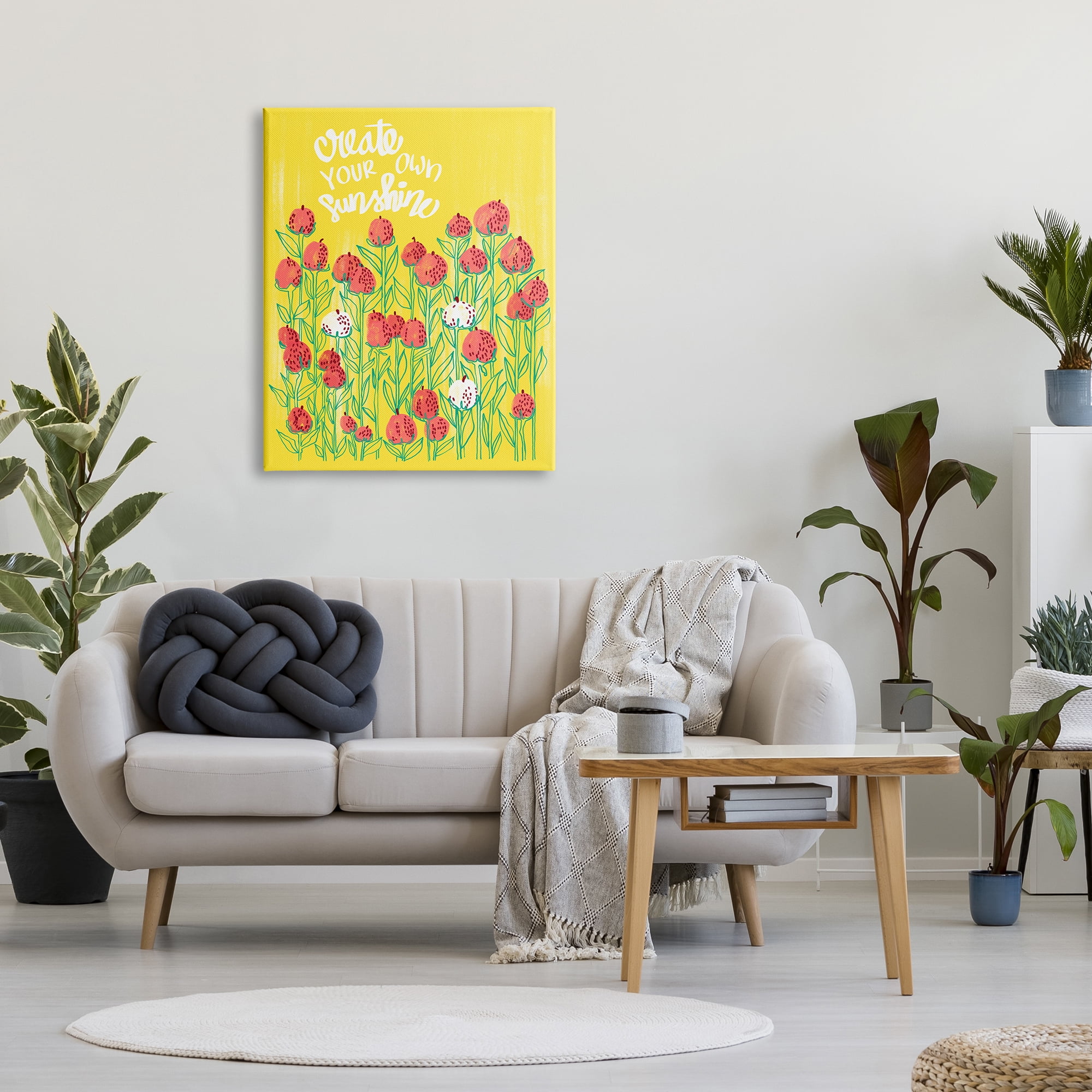 Stupell Industries Create Your Sunshine Floral Botanical & Floral Painting Gallery Wrapped Canvas Print Wall Art, 30 x 40