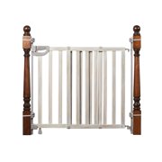 Summer Wood Banister and Stair Safety Baby Gate, Birch Stain with Gray Accents ? 33? Tall, Fits Openings of 33? to 46? Wide, Extra-Wide Door Opens Full Width of Stairway, Convenient Baby and Pet Gate