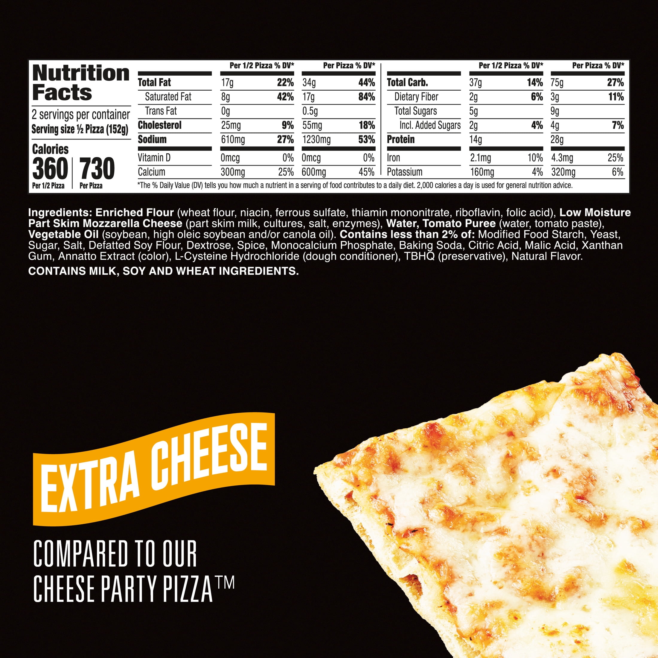 Totino's Ultimate Pizza, Extra Cheese, Frozen Pizza, Frozen Snacks, 10.69 oz