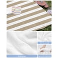 thumbnail image 6 of Beige Striped Beach Towels Oversized Super Absorbent, Modern Farmhouse Beige White Stripes Lightweight Bath Towel Quick Dry Sets For Bathroom/Pool/Rv Camping/Beach Play/Gym Room/Picnic 31"x62", 6 of 8