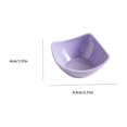 thumbnail image 3 of Purple Square Melamine Bowl 3.31in Curved Serving Bowl for Salad Fruit Snacks Kitchen Countertop Party Home Table Decor, 3 of 6