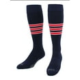 thumbnail image 2 of TCK Performance Baseball/Softball Socks Pattern D (Navy/White/Scarlet, Large), 2 of 2