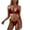 Wine, variant on QIUOMBBP Women's Halter Bikini Set High Cut Triangle Side Tie Two Piece Swimsuit Beads Straps Bathing Suit for Summer Beach Red M