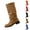 Brown, variant on LTTVQM Knee High Boots for Women Comfortable Platform Chunky Heel Round Toe Riding Boots Pull-On Slouchy Casual Fashion Outdoor Walking Boots