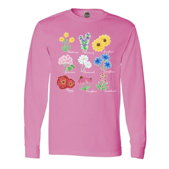 Inktastic Wild Flower Chart Long Sleeve T-Shirt