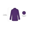 thumbnail image 5 of Panda Uniform by HeedFit Men's Lab Coat, 3 Pockets, Button Front, 31", 10XL, Purple., 5 of 6