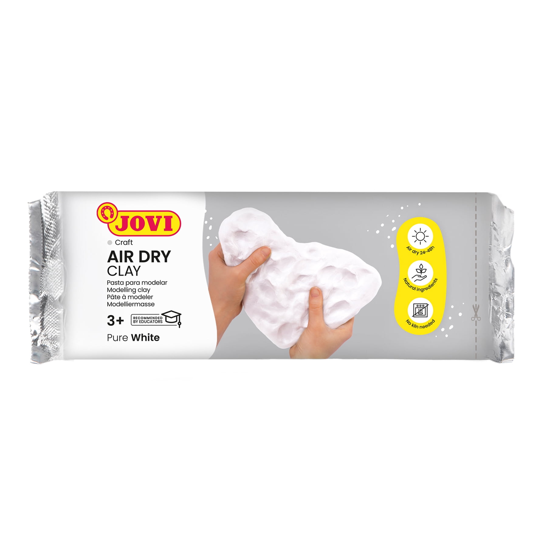 JOVI Air Dry Clay, White, 2.2lb Bar, Pack of 2