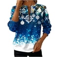 thumbnail image 5 of Christmas Sweatshirts for Women 2026 Novelty Snowflake Print Holiday Shirts Trendy Quarter Zip Long Sleeve Pullover, 5 of 5