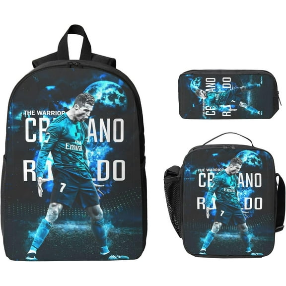 #7 Ronaldo Adult Simplicity Backpacks Bag Laptop Bag Bookbag Backpack 16.5 Inch For Daily, Black