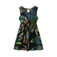 thumbnail image 1 of WEIYLL Robes pour Filles Tout-Petits Enfants Col Rond Sans Manches Imprimés Floraux de Plage Robe Noire Vêtements 5-6 Ans, 1 of 3