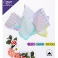 thumbnail image 2 of Caruso Italy Floral White Checks Cotton Handkerchief for Women | Soft and Absorbent, Perfect for All Occasions, Ideal for Gifting & Daily Use | 30x30 cm, Pack of 20, 2 of 7