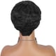 thumbnail image 3 of Peluca Corta para Mujer, Peluca de Pelo Corto Humano con Pelucas para Mujeres y NiñAs (Negro), 3 of 7