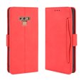 thumbnail image 1 of Case for Samsung Galaxy Note 9 Cover Adjustable Detachable Card Holder Magnetic closure Leather Wallet Case - Red, 1 of 5