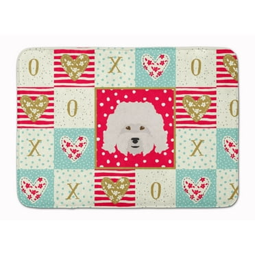 Carolines Treasures CK5186RUG Bolognese Love Machine Washable Memory Foam Mat Red 19Hx27W multicolor