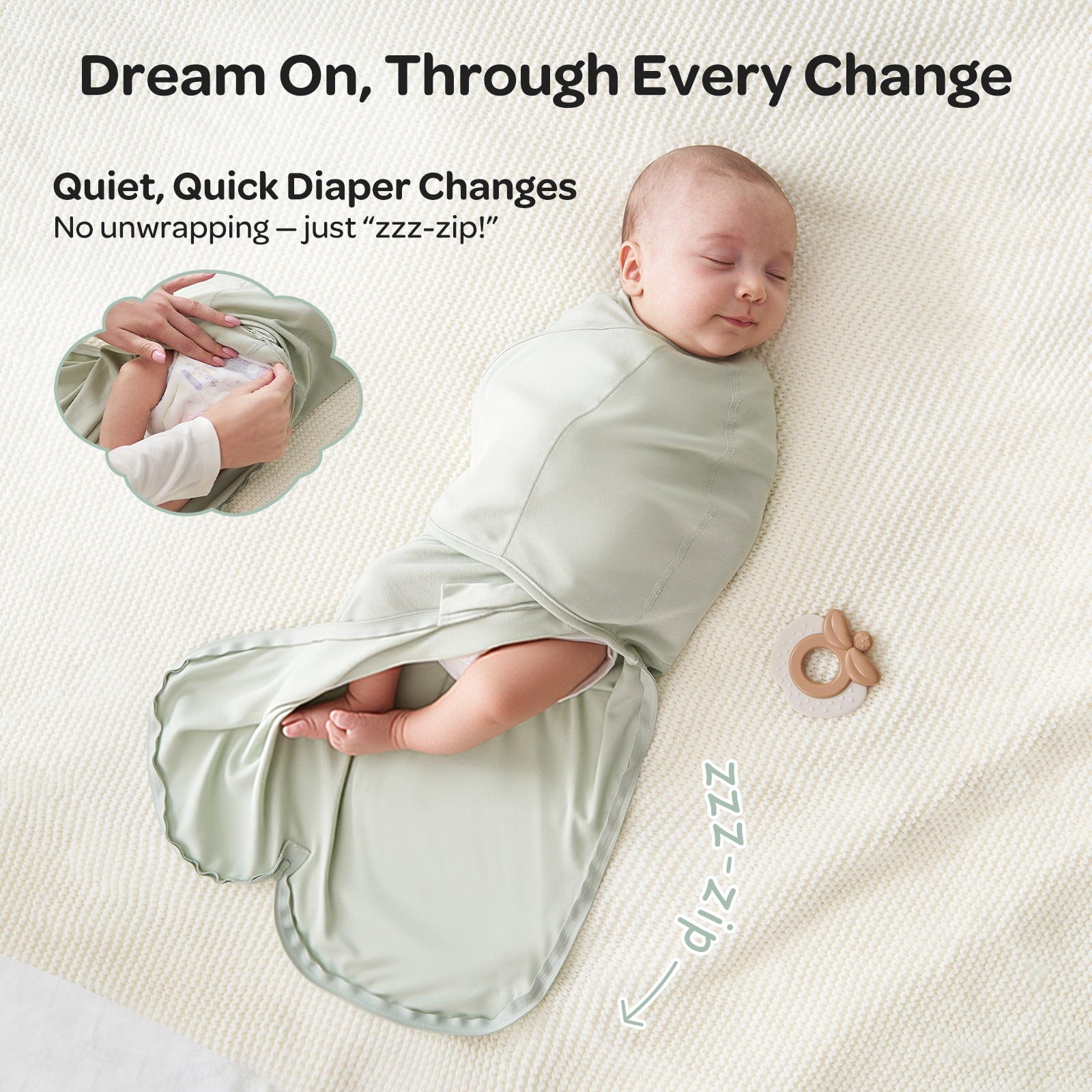 Momcozy Swaddles for Newborns,Quiet Fastner Suitable for Infant 0-3 Months,New-Parent-Friendly,Reduce Startle Reflex,Boys Girls, 2-Pack,Serenity