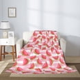 thumbnail image 2 of Gaeub Sweet Watermelon Print Flannel Throw Blanket, Home Fleece Throw Blanket for Couch or Bed,Decorative Blankets,Lightweight Fuzzy Flannel Blanket-40"x30", 2 of 6