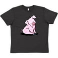 thumbnail image 3 of Inktastic Sitting Pig Youth T-Shirt, 3 of 5