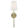 thumbnail image 5 of Modern 1-Light Dimmable Gold Wall Sconce with Fabric Shade, 5 of 6