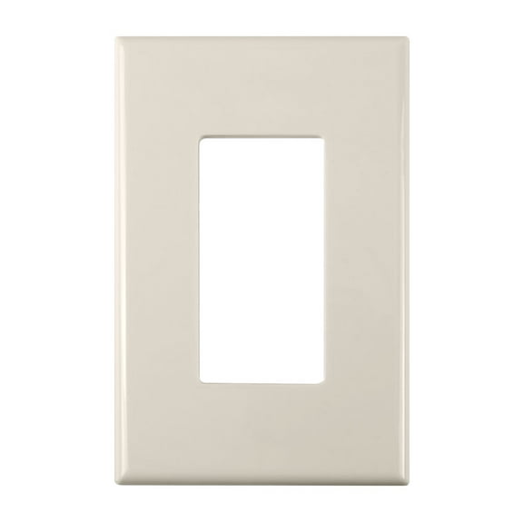 Construct Pro Single Gang Wall Plate with Screwless Face (Color: Light Almond)
