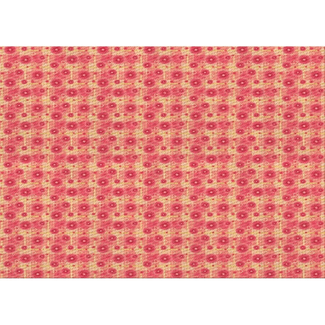 Ahgly Tapis Rectangulaire Lavable en Machine Intérieur Transitionnel Corail Orange, 8 Pieds x 10 Pieds