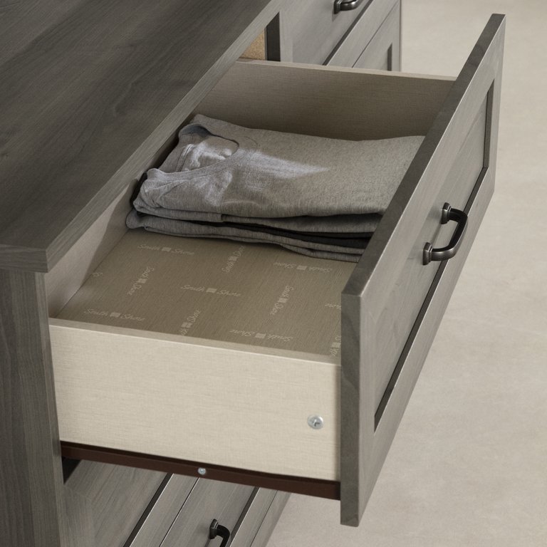 south shore dresser grey South Shore Fusion Gray Oak 6-Drawer 59.25 in. Dresser 11314
