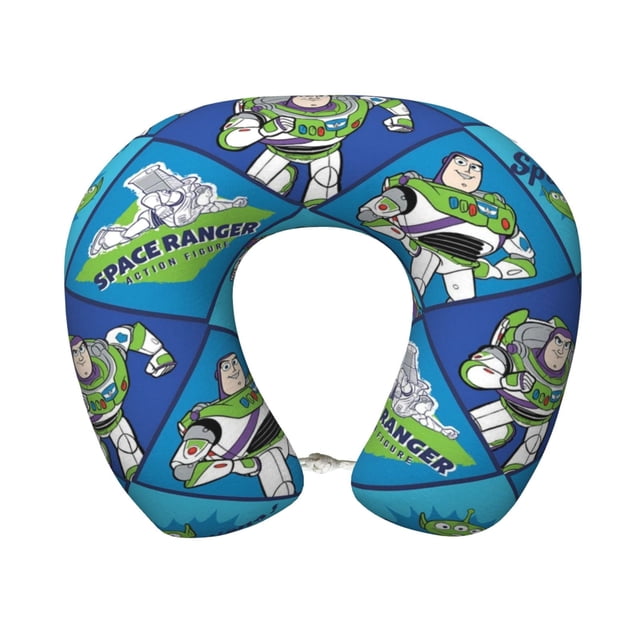 Almohada de viaje Toy Story con espuma viscoelástica en forma de U para el cuello, reposacabezas portátil superligero, ideal para sillas de avión, automóviles, hogares, oficinas, cojines para
