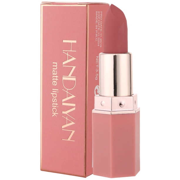 Lápiz labial mate a prueba de agua 6 colores Nude Pink Red Lip Balm Solid Lip Gloss