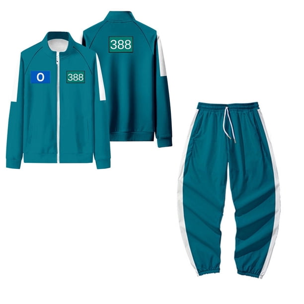 Squid Costume Green Jacket and Pants Halloween Cosplay Sky Blue 3X