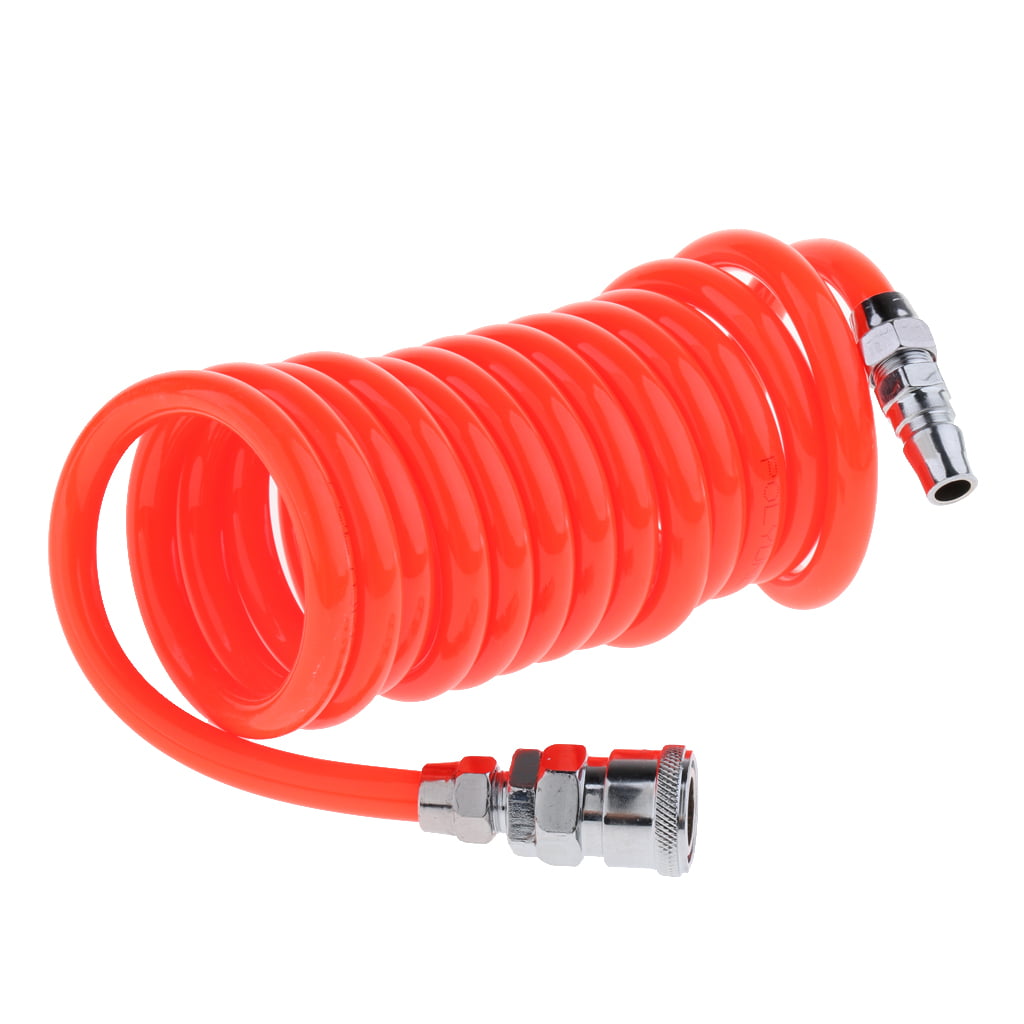 9.8ft POLYURETHANE RE COIL AIR HOSE Fittings Recoil 