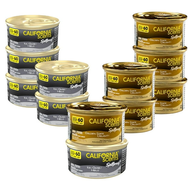 12 Aromatizantes Auto CaliforniaScents GoldenState + Ice 60 Días