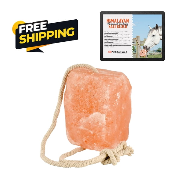 Himalayan salt lick block for live stock and deer by Pink Salt Wall