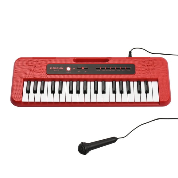 BIGFUN 37 Key Children Electronic Piano with Mini Microphone Preset