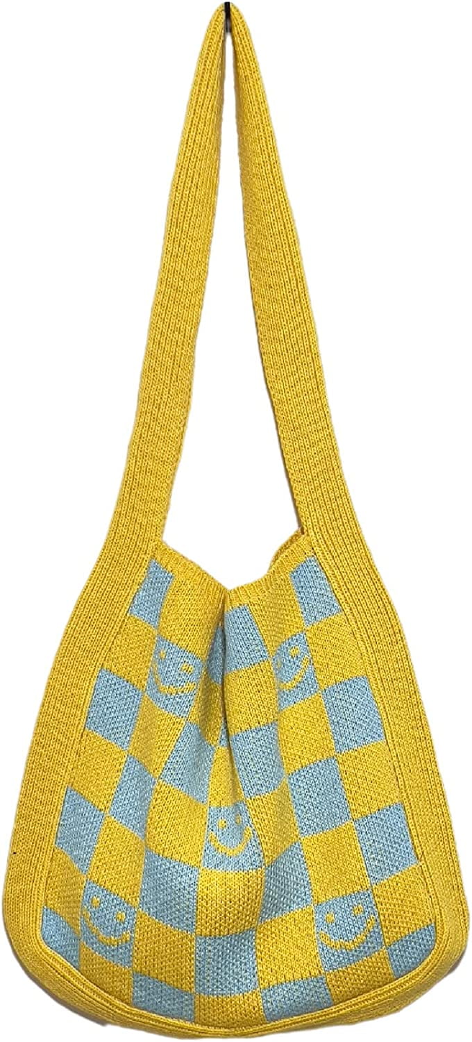 DanceeMangoos Y2k Aesthetic Tote Bag Aesthetic Y2k Bag Crochet Tote Bag