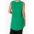 thumbnail image 2 of Women's PLUS Essentials Luxe Jersey Tunic V-Neck Relaxed Fit Sleeveless Top, 2 of 7
