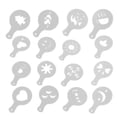 thumbnail image 3 of Ounissouiy Paquete de 16 moldes de modelo de impresión de café, plantilla de aerosol de espuma, accesorios de café Juegos de servir café y té, 3 of 6