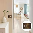 thumbnail image 7 of Yayeee Toggle Light Switch Wall Plate 3-Gang 6.37"x4.48" Decorative Outlet Cover, Wood Grain, 7 of 7